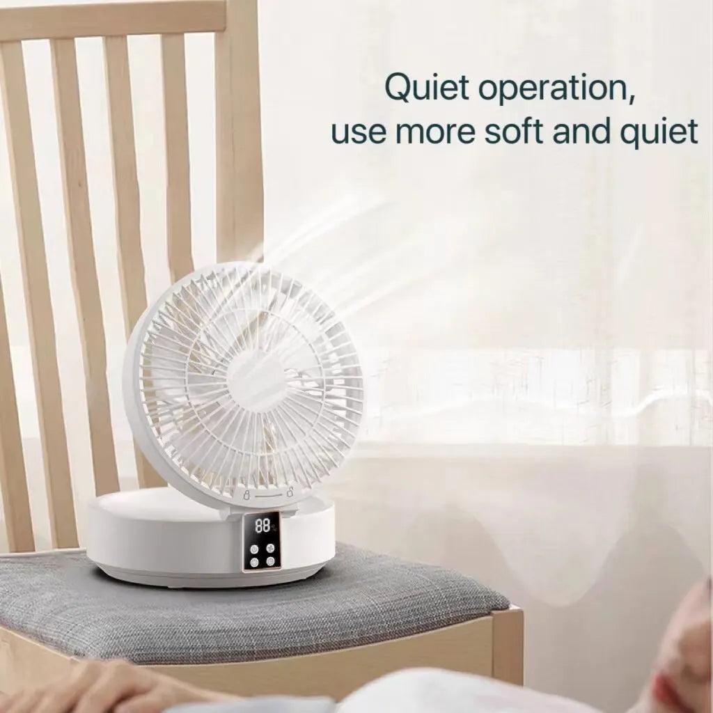 Foldable Wall-Mounted Fan with Night Light