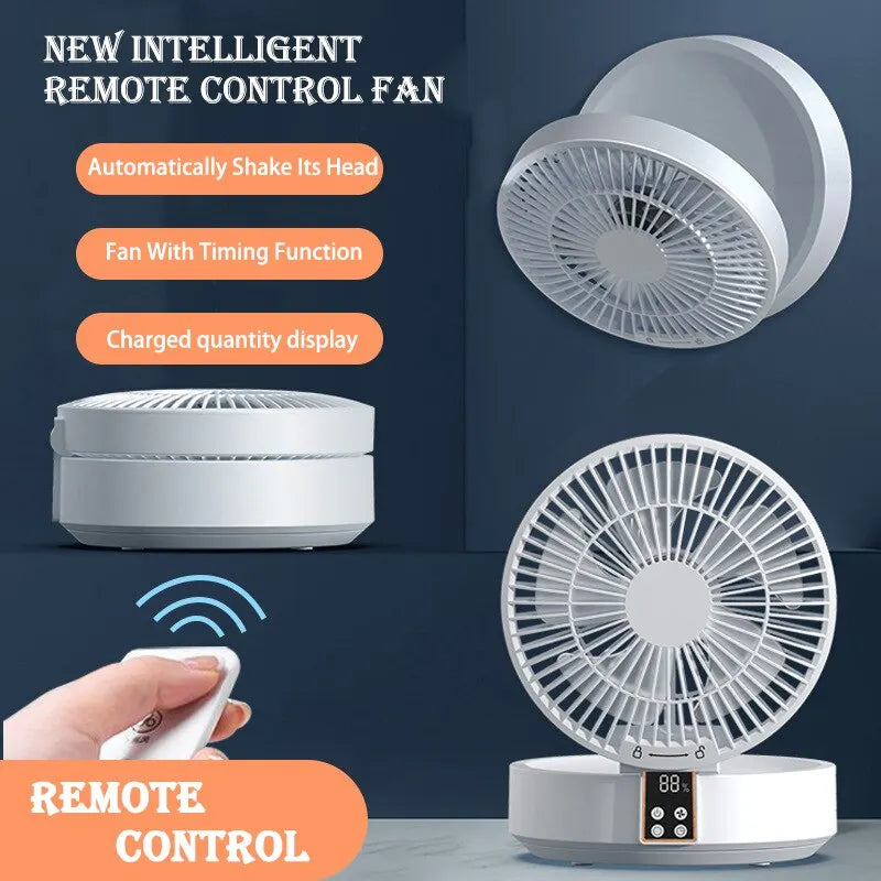 Foldable Wall-Mounted Fan with Night Light