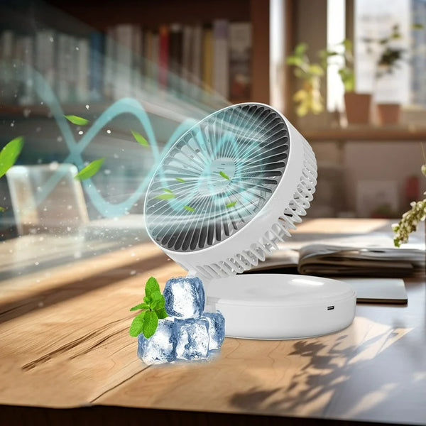 Foldable Wall-Mounted Fan with Night Light